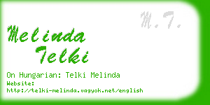 melinda telki business card